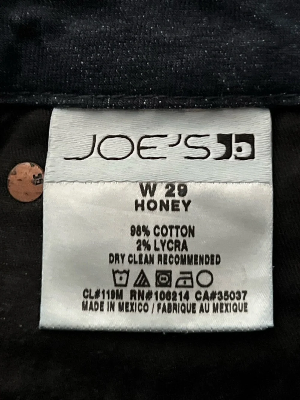 Joe's Classic Jeans Deep Indigo Straight-Leg Denim, Size Waist 29